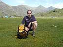 Last year's C Course winner Andrew Sutton proudly displaying his kit at the Friday camp