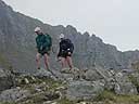 Walking below the Forcan Ridge on The Saddle