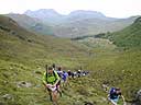 Towards the end of day 2, Beinn Sgritheall and Beinn a Chapuill behind