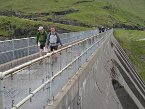 Crossing the dam