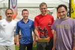 Martin Stone, Dave Suddes (Lowe Alpine) and the Elite winners Duncan Archer and Jim Mann