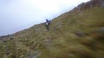In the hail and rain on Sgurr nan Clach Geala on day 1