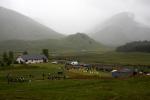 View over the racing starts by Strathan cottage