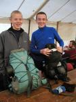 Iain Donnan and Scott Fraser, both 17, look confident in the breakfast tent, although they are about to run their first mountain marathon. No wonder! They finished the D course about half an hour ahead of the nearest team.