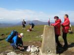 The summit checkpoint on Glas Tulaichean was manned by members of Arrochar Alps mountain rescue team
