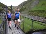 On the suspension bridge at the Falls of Tarf