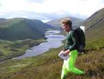 Zooming downhill towards Glen Loch