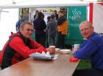 Peter Carter and Stephen Forster from Lancashire relax over a Wilf's meal