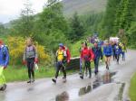 On the way to the Elite and A start. A short section of road after the train ride to Achnashellach