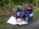 Jim and Phil Davies, on the elite course, mark their map up