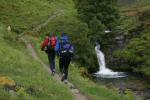 waterfall near the start of the C course