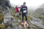 Approaching the B/C control at foot of a narrow ridge off Mullach an Leathaid Riabhaich