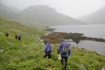 C, D and Novice teams set off along the shore of Loch Beag