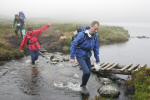 Crossing outflow of Loch Fleodach Coire by a Novice course control