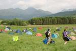 The campsite begins to fill up