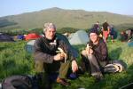 Dan Calverley and Hannah Austin have bananas for breakfast