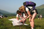 Marking up maps at the C/D/Novice start at Bridge of Orchy