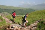 A pair heading for their first control below Beinn Dorain