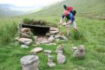 A Novice competitor punches at Tigh nam Bodach, ‘the house of the old man’. The family of river-worn stones are steeped in ancient folklore