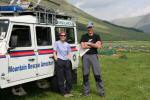 Jane Grimley and Calum Whiteford of Arrochar Alps Mountain Rescue Team at mid camp