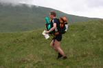 Jeremy Edwards carrying his partners’ sack – the strategy worked as they maintained second position on the B