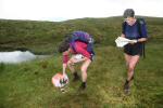 Sarah Rowell and Wendy Dodds at the sixth control on the A course – they lost half an hour finding the next one, but were the first female team home