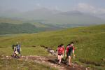 Climbing to the first control above Bridge of Orchy