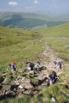 Climbing to the the col between Beinn Dorain and Beinn an Dothaidh