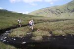 Arriving at the first D control with Beinn an Dothaidh and Beinn Achaladar in the background