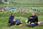 Ian Pledger and Donald Brown, C course found a tent pitch away from mid camp snoring