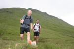 Approaching the fifth D control on a col below Ben Challum