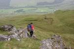 Descending west side of knoll to the penultimate control on the A and D courses