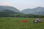 Very few tents were left at the event centre on Monday morning