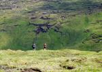 Competitors crossing from Sron a' Mhill Bhuidhe to the col NE of Creag a' Chaorainn leading to the 6th Control on the A Course