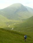 Overlooking Alt Kinglass with Beinn Chaisteil behind from the shoulder of Beinn Mhanach