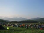 The event centre campsite on Saturday morning