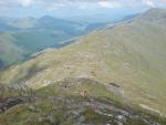 Day 1 C course.  Andy and another team running off 'Sgurr nan Coireachan'