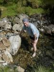 Cooling the feet after checkpoint 5 C course