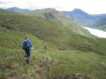 The descent towards the finish on day 1