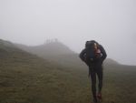 Paul Klinkert on his way up to Control number 4 on Day 2 (Benn Bhuidhe) in the fog