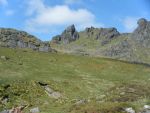 Two Lamm teams on their way up to the  Cobbler, early on Saturday