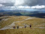 Steep descent from the final munro on the second day (B course)