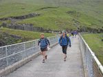 Heading out across the dam