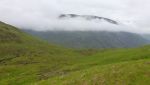 Looking south towards Beinn Mhic-Mhonaidh in the mist and clouds