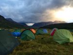 View to Spidean Coire nan-Clach from mid camp at dawn(ish)