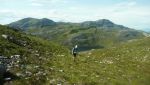 Approaching control 155, with Sgurr a' Gharaidh in the background