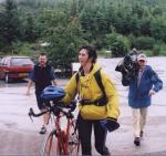 Katy Boocock transitions from foot to bike at Nevis Range