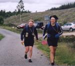 Liz Cowell and Jane Meeks head for the Cairngorms from Glen Feshie