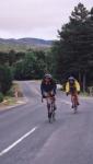 Chris Speight and Katy Boocock descending to the finish at Glenmore