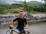 Rob Blyth collects his road bike at Nevis Range